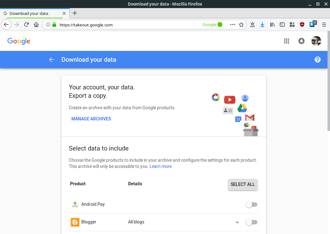 Google Takeout